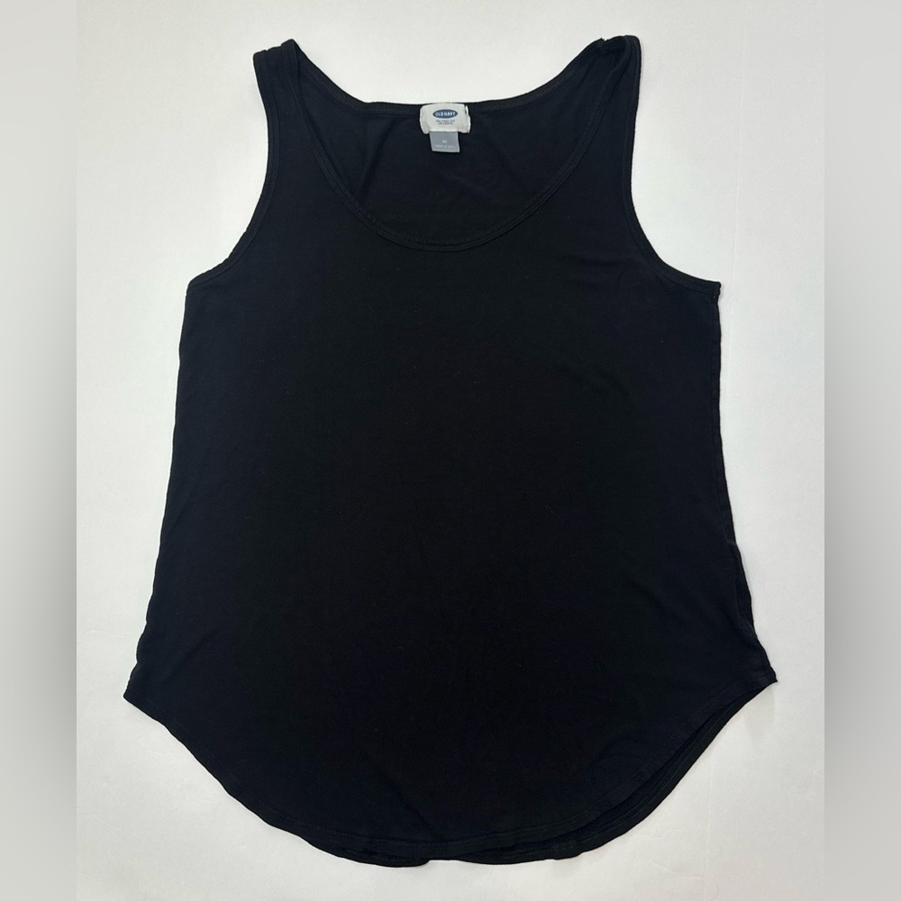 Old Navy Basic Layering Tank Top Relaxed Hem Black Size M